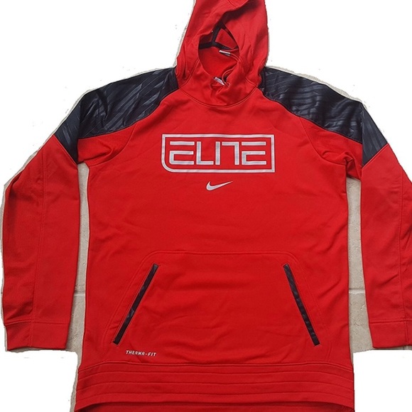 red nike elite hoodie